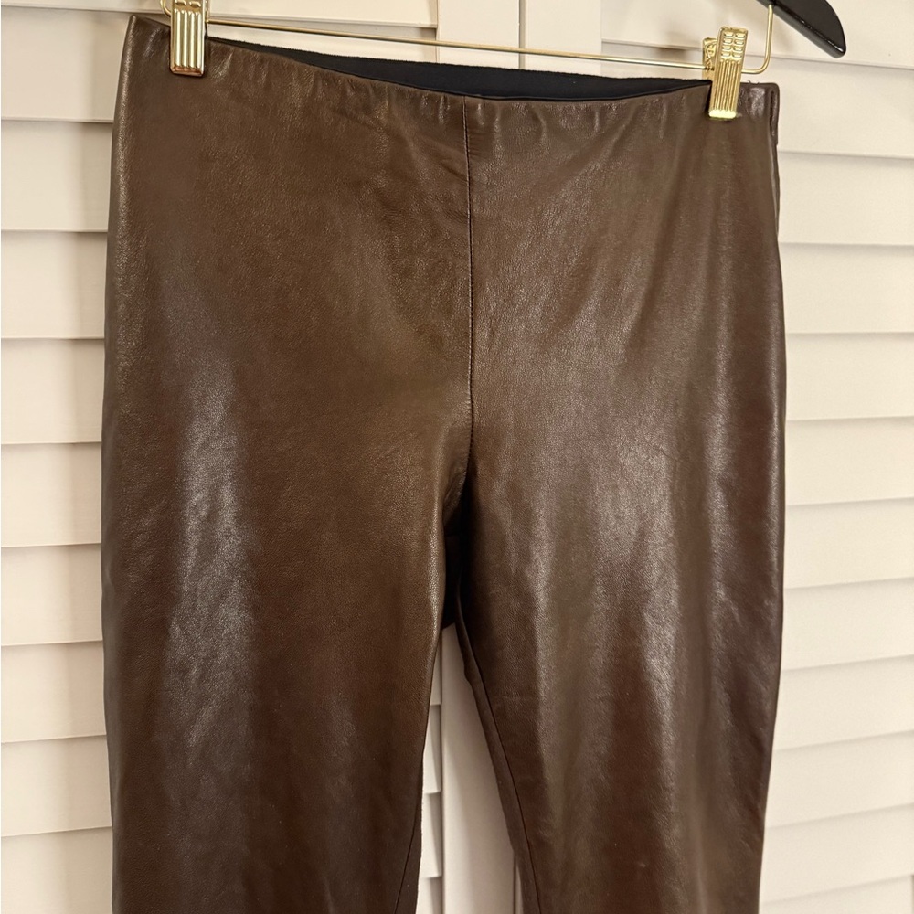 Danier Chocolate Leather Leggings